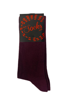 Size socks bomuldstrømper i mørkelilla til unisex