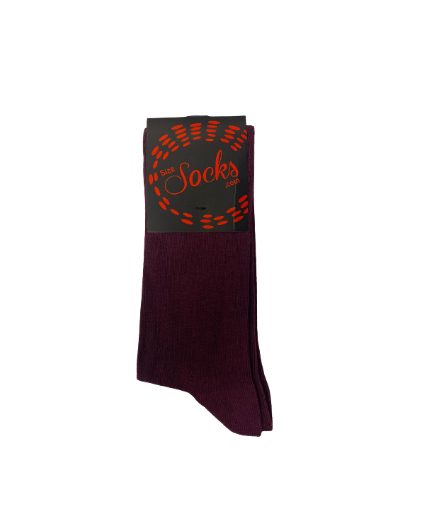 Size socks bomuldstrømper i mørkelilla til unisex