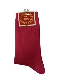 Size socks bomuldstrømper i rød til unisex
