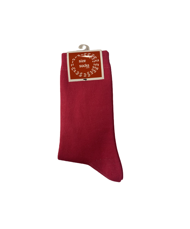 Size socks bomuldstrømper i rød til unisex