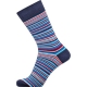 Claudio bomuldsstrømper i navy med røde, blå, navy og hvide striber til herre