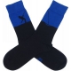 JBS bomuldsstrømpe i sort/ blå med fisker-motiv til herre