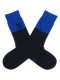 JBS bomuldsstrømpe i sort/ blå med fisker-motiv til herre