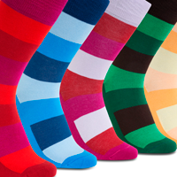 Farvede bambus strømper